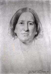 První studie k portrétu George Eliot (Mary Ann Evans) (1819-1880) 1860